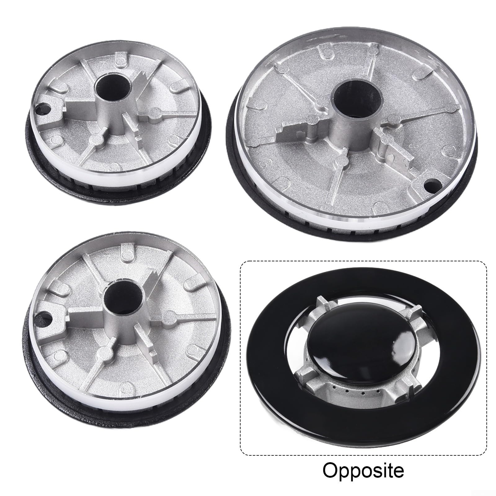 ReachMall Juego de quemadores de cocina, juego de sombreros de cocina, tapa de estufa, quemador de gas, tapa de llama para la mayoría de quemadores de estufa de gas (plano), FD3GZ104OTA19K2AER92XQX