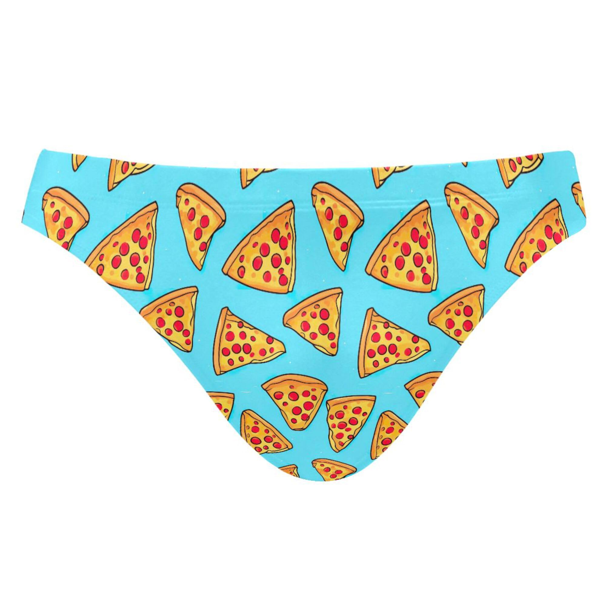 Mens Swim Briefs Pizza Food Swimwear Bikini Swimsuit XL B0403801