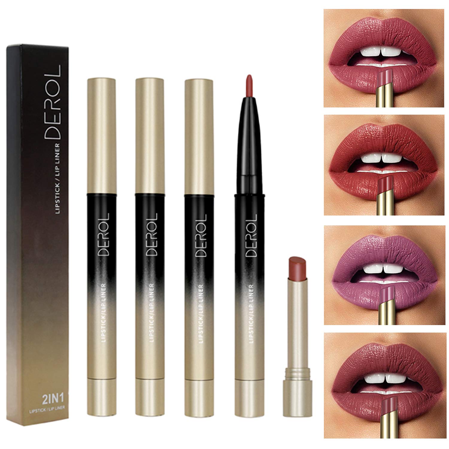 Buy Matte Liquid Lipstick, COOSA 2 in 1 Velvet Matte Lipstick Double