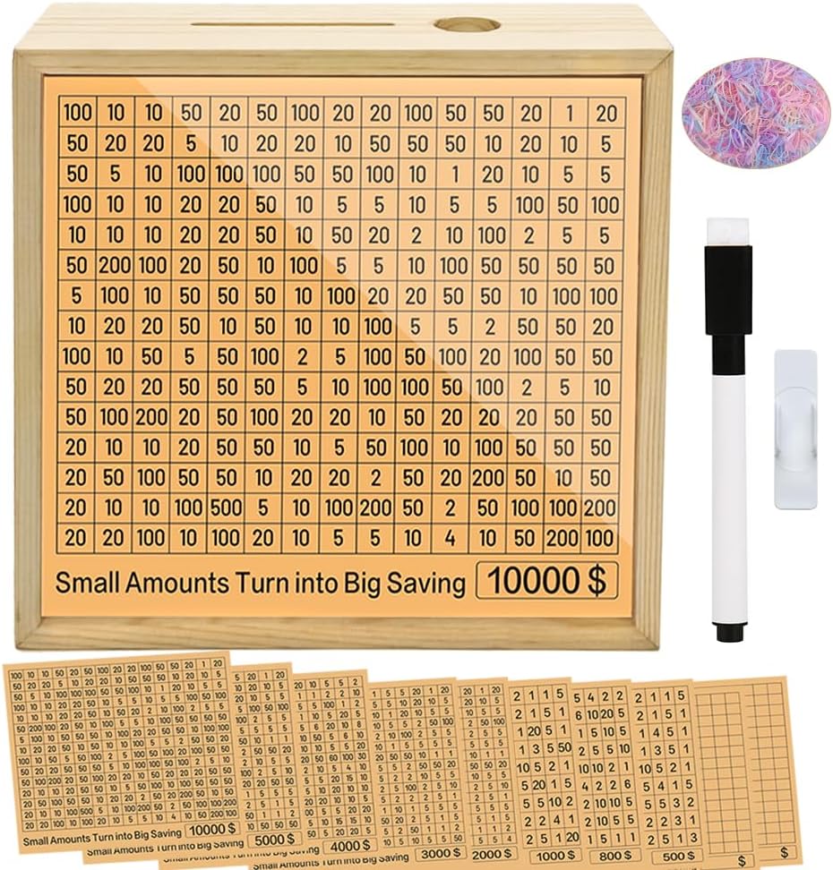 Cash Vault Money Savings Box, Piggy Bank for Adults Kids