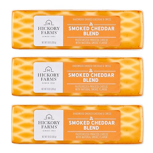 Hickory Farms Mezcla de queso cheddar ahumado 10 onzas paquete de 3