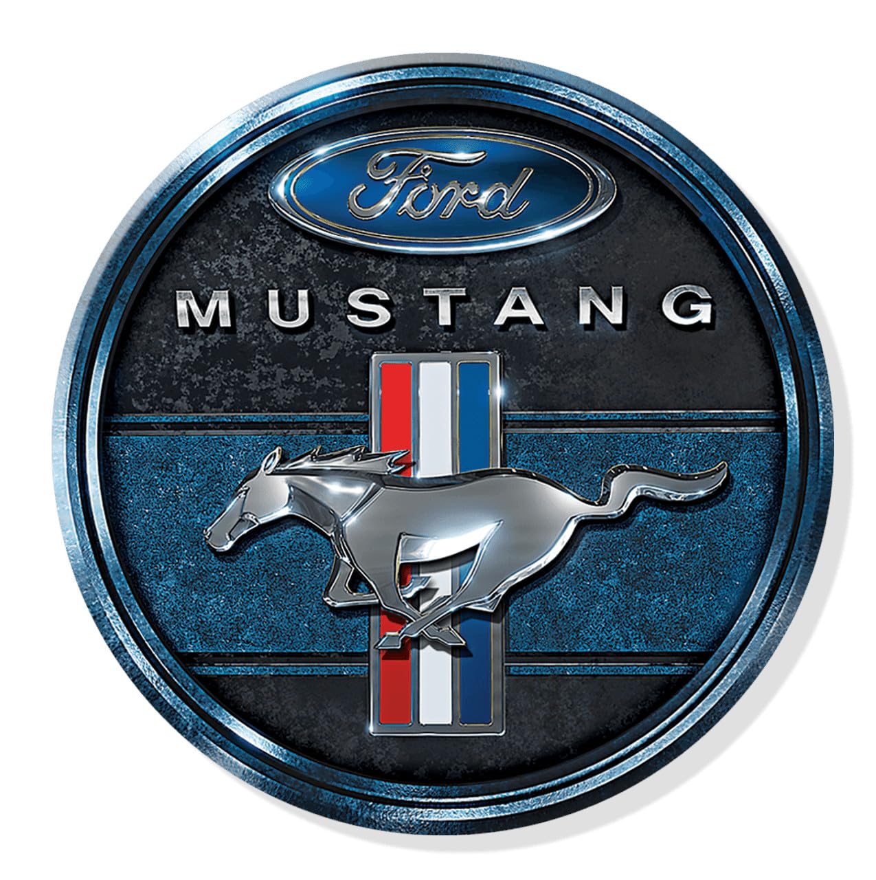 Desperate Enterprises Ford Mustang Round Refrigerator Magnet - Funny Fridge Magnets for Work, Home & School - Made in The USA