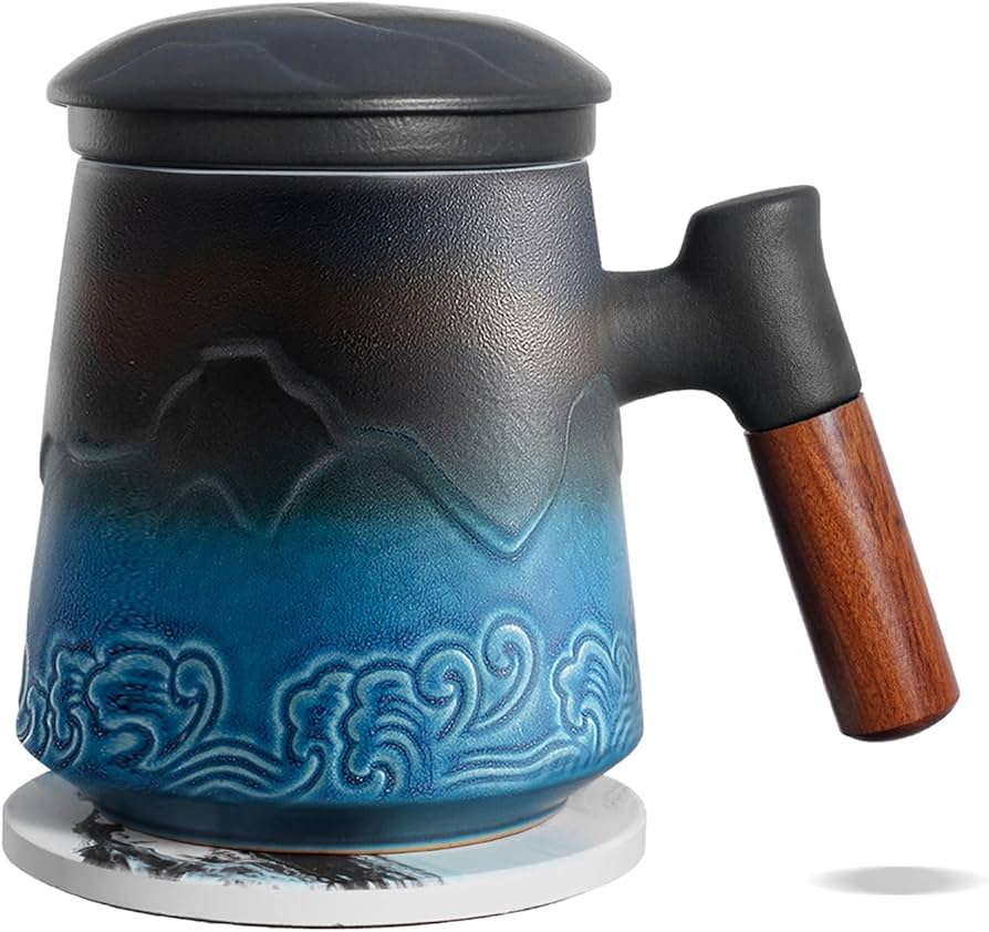 Amazon.com: ZENS Tea Cup with Infuser and Lid for Loose Leaf Tea Amazon.com: ZENS Tea Cup with Infuser and Lid for Loose Leaf Tea