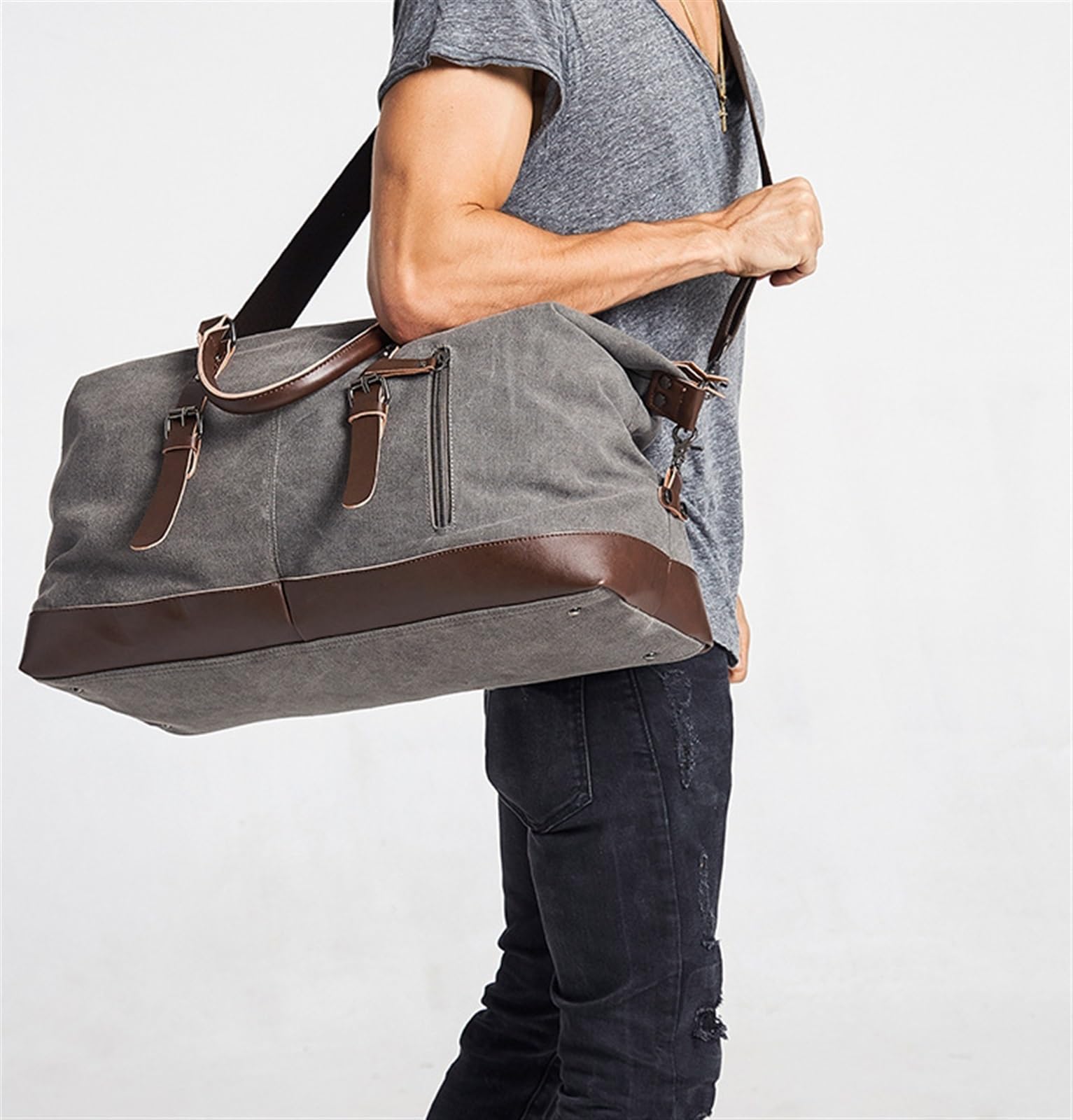 Bolsa Portatrajes Bolsa de Viaje El Bolso Del Fin De Semana 22inch Para Los Hombres De Las Mujeres, Petate Del Viaje, PU De La Lona Continúa El Bolso De Noche Bolsa Portatrajes de Viaje Bolso Porta Tr