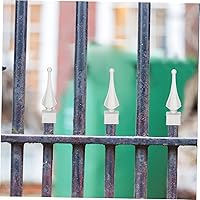 Vista 8 de Housoutil 4 piezas de hardware de valla al aire libre decoraciones finial aluminio poste tapas inoxidables remates de aluminio