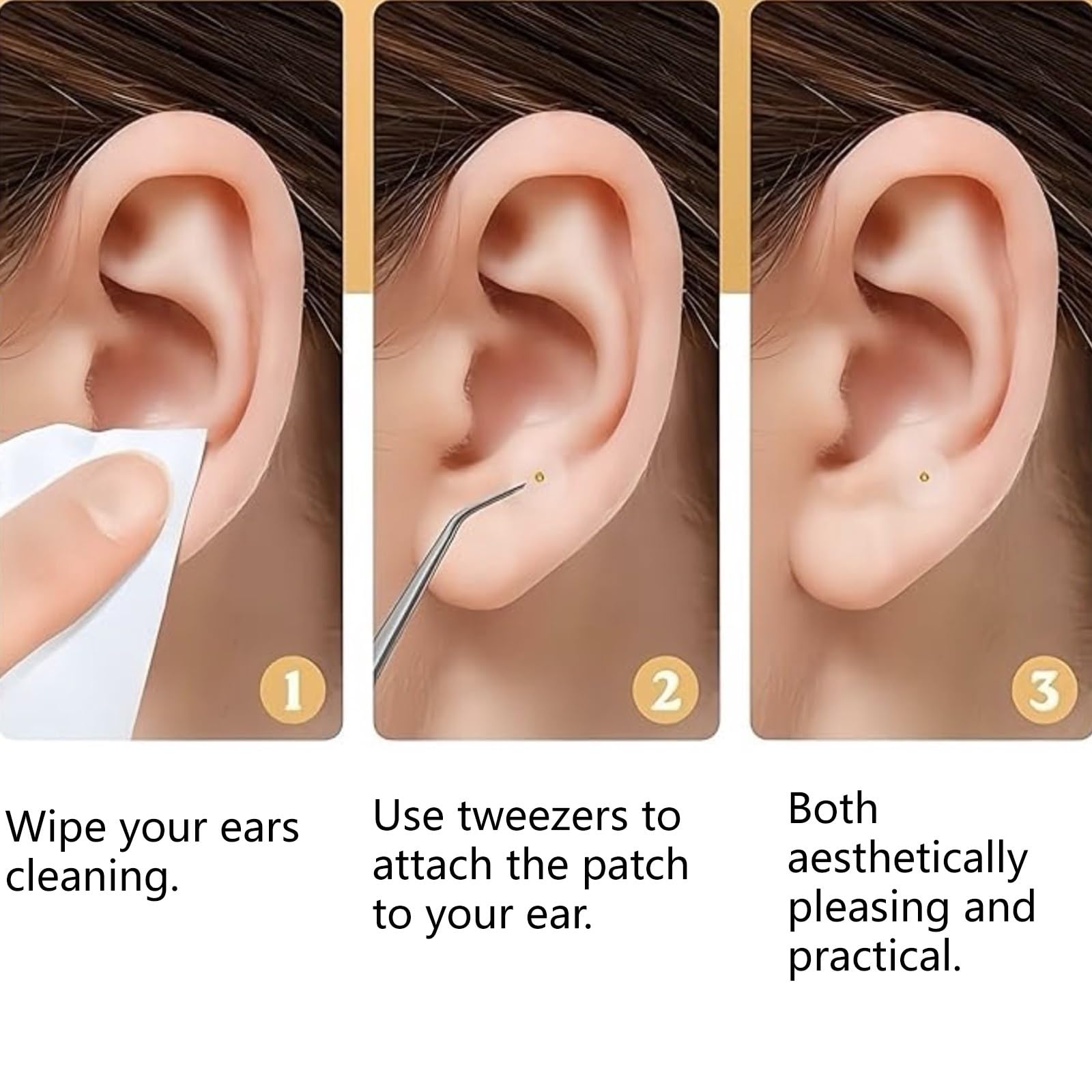 Decorativo Masaje De Oídos Baile Acupuncture Semillas De Oreja Joyas Impermeable para El Día A Día Semillas Prensa Orejas Portátiles para El Personal 20/40 Uds.(40 PCS)