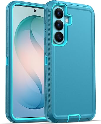 Jelanry for Samsung Galaxy S26 Rugged Series Case -Turquoise, Heavy Duty Shockproof Tough Bumper Dual-Layer Hybrid Protection Cover, Port Anti-Dust/Scratch Phone Case for Galaxy S26 5G 6.3 Men Women