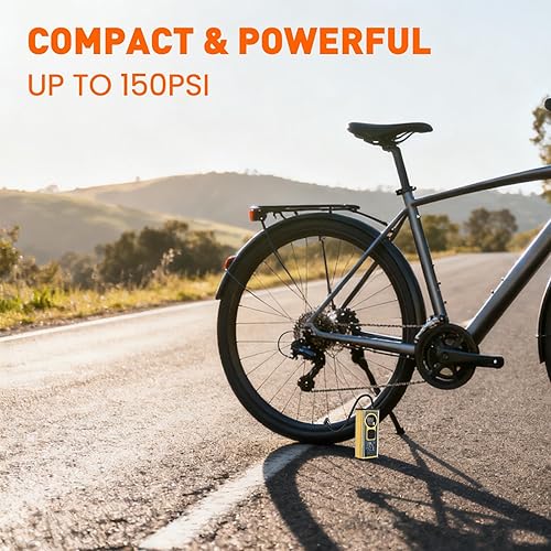 Miniatura 4 de Bomba eléctrica para neumáticos de bicicleta, bomba de aire eléctrica portátil para bicicleta de carretera, bicicleta eléctrica, motocicleta,