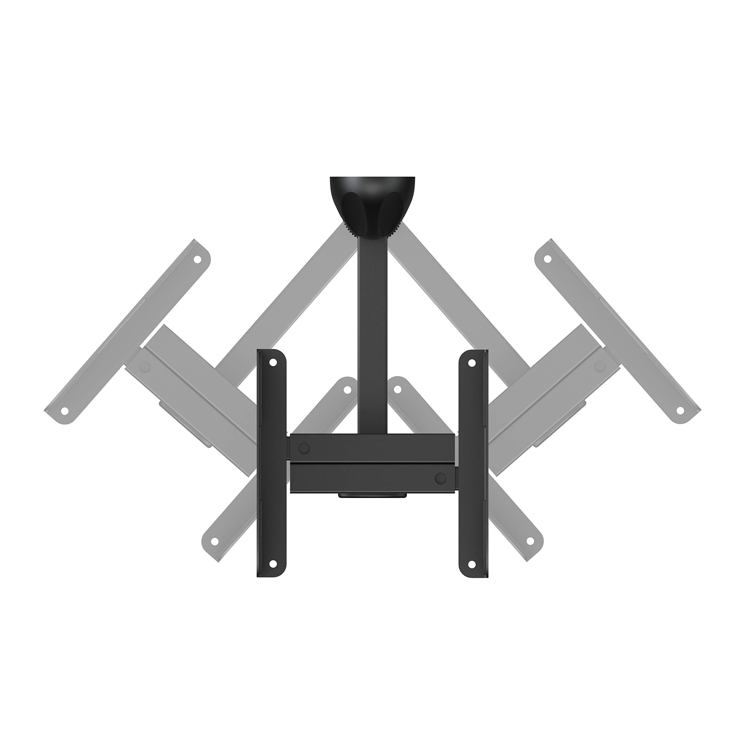 mahara Lot de 2 supports muraux pivotants et inclinables pour haut-parleurs,Support d'enceinte max 20 kg,Support de serrage pour système audio surround,Supports muraux pour haut-parleurs,Noir