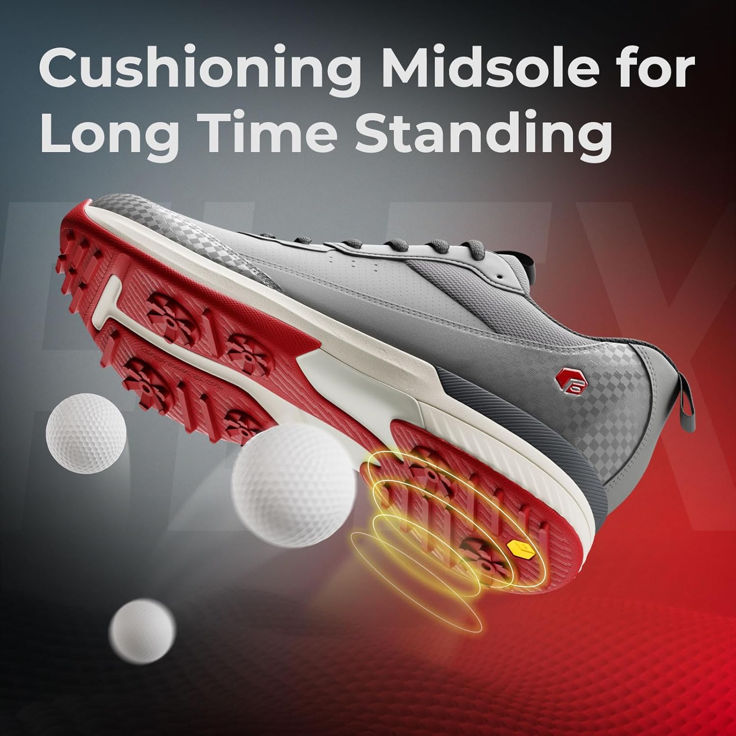 FitVille Wide Golf Shoes Men Professional Outdoor Water Resistant Golf Shoes for Course with Non-Removable Spikes - Image 5