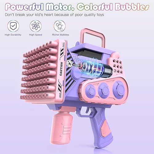 Miniatura 8 de Pistola de burbujas con solución de burbuja ligera y máquina de burbujas soplador automático duradero de burbujas