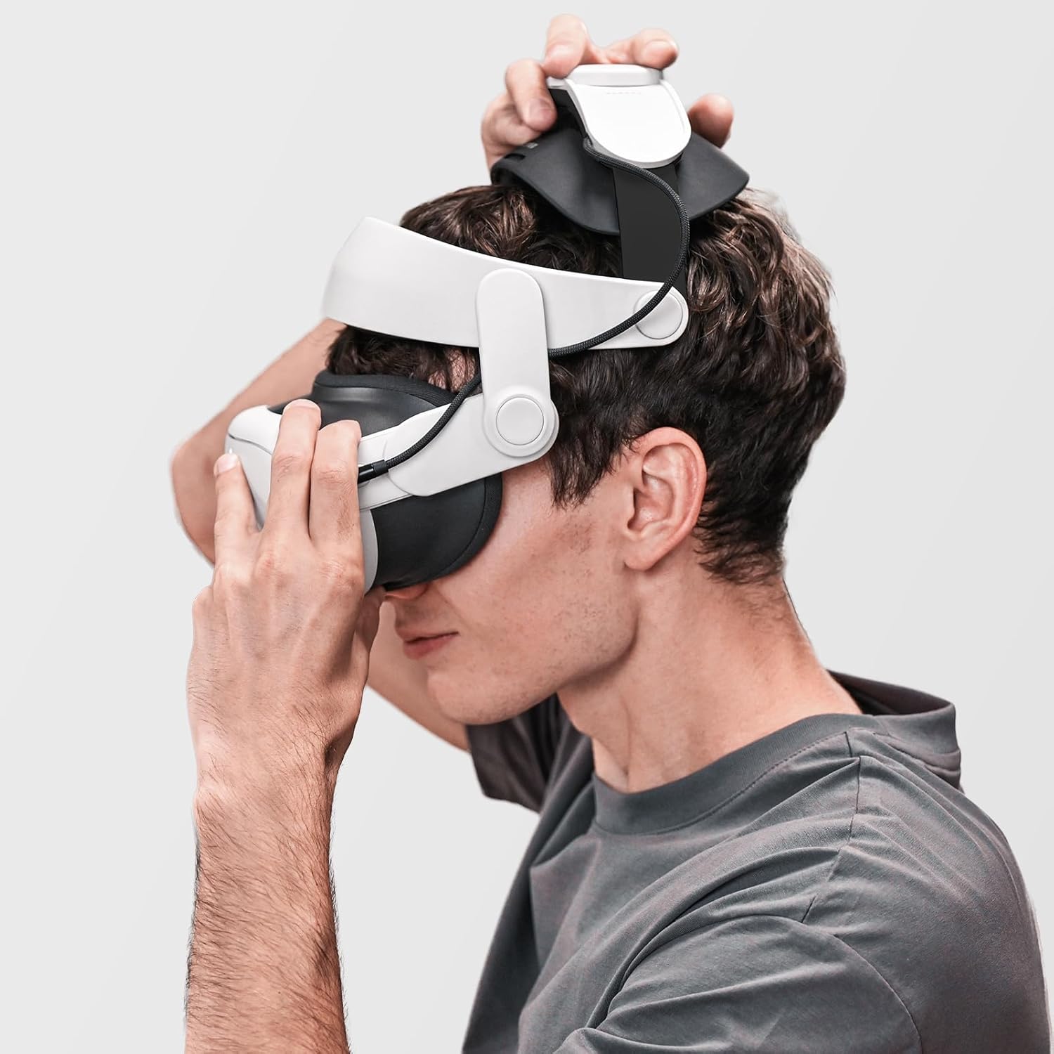 ANNAPRO A3 Max Battery Head Strap for Meta Quest 3/Quest 3S, 20W Fast Charging 10,800mAh Magnetic Battery, Ultimate Comfort & Extended Playtime Compatible with Quest 3S/3 Accessories, White - Image 8