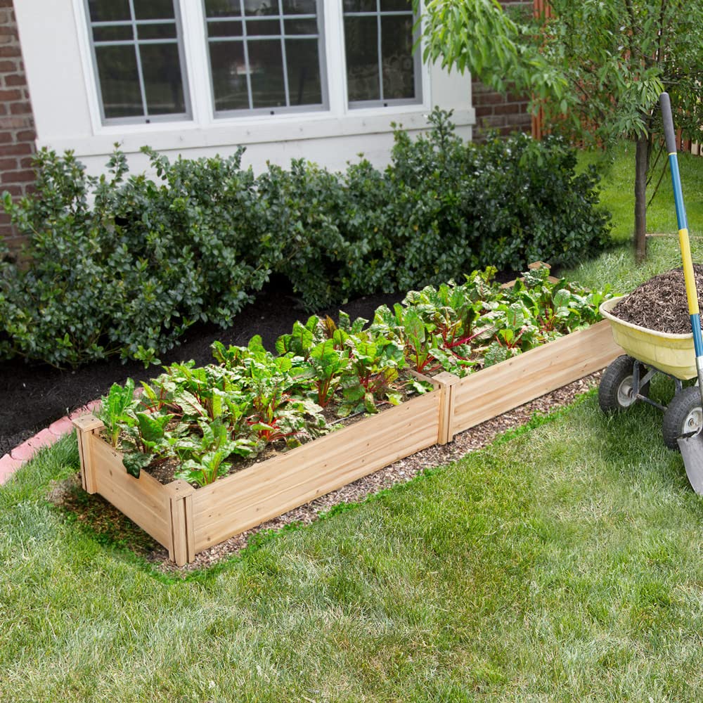 Fioriera rialzata in Legno per orto e Giardino, per Verdure ed Erbe aromatiche - Grande Soluzione per Il Giardinaggio all'aperto, 96,7" x 24,6" x 10,6"