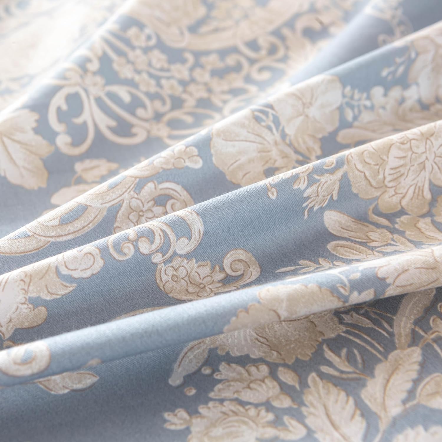 OAITE Duvet Cover Set,100% Cotton Comforter Cover with Floral Pattern Duvet Cover Set,Soft Bedding Set Includes with 3 Piece (2 Pillow Shams,1 Duvet Cover)
