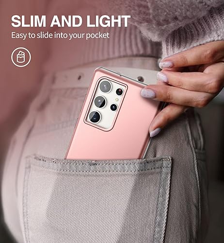 Miniatura 4 de SURITCH Funda para Samsung Galaxy S23 Ultra, protector de pantalla integrado, protección de doble capa, protección completa, a prueba de golpes,