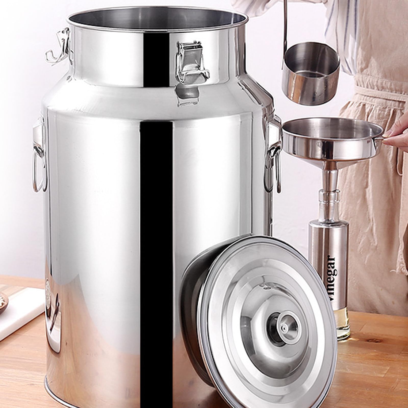 H Milch Edelstahl Milchkanne 5 Liter – Auslaufsic Produktbild-Vorschau 7