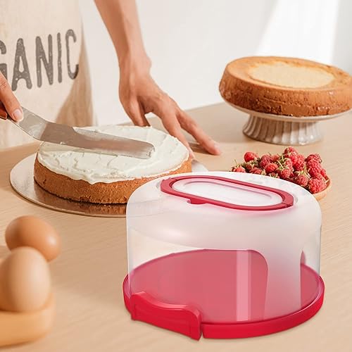 Miniatura 6 de Top Shelf Elements - Porta pasteles redondos para pasteles de hasta 10 pulgadas, soportes portátiles para tartas, caja de pasteles de dos caras con