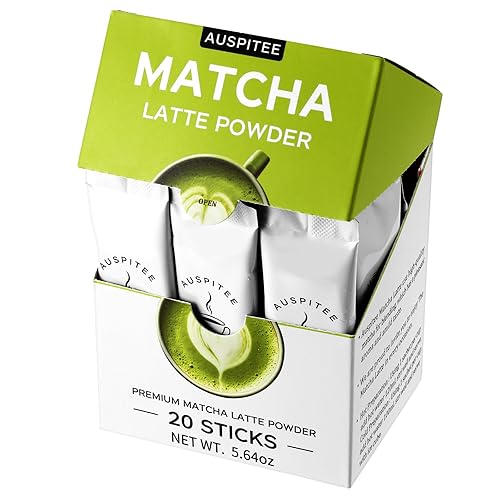 Miniatura 6 de Matcha Latte - Paquete individual de polvo de té verde con leche, mezcla de ciencia barista premium, bolsas individuales de matcha (20)