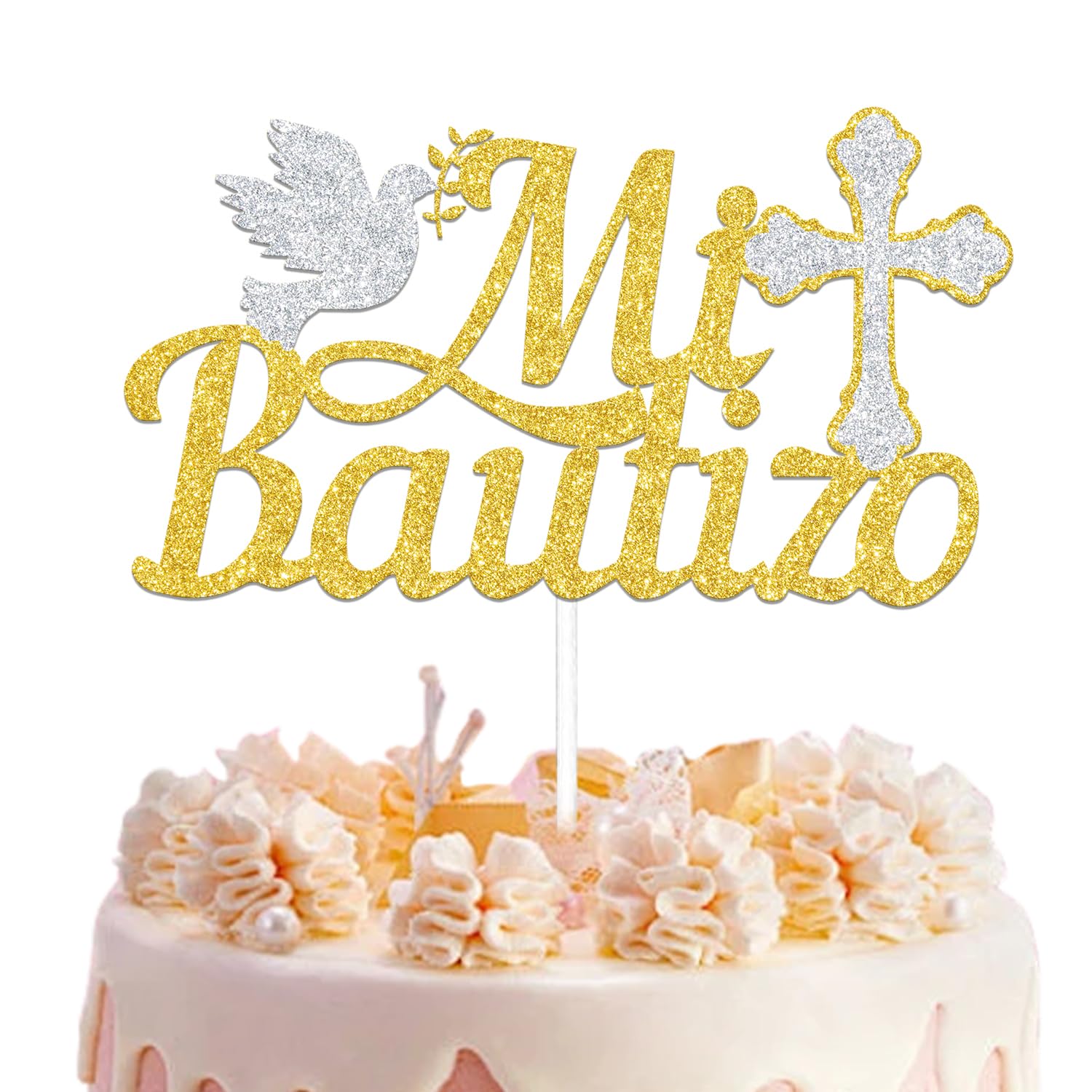 Mi Bautizo Cake Topper - Baptism Confirmation Cake Topper - Christening Baby Shower Decoration