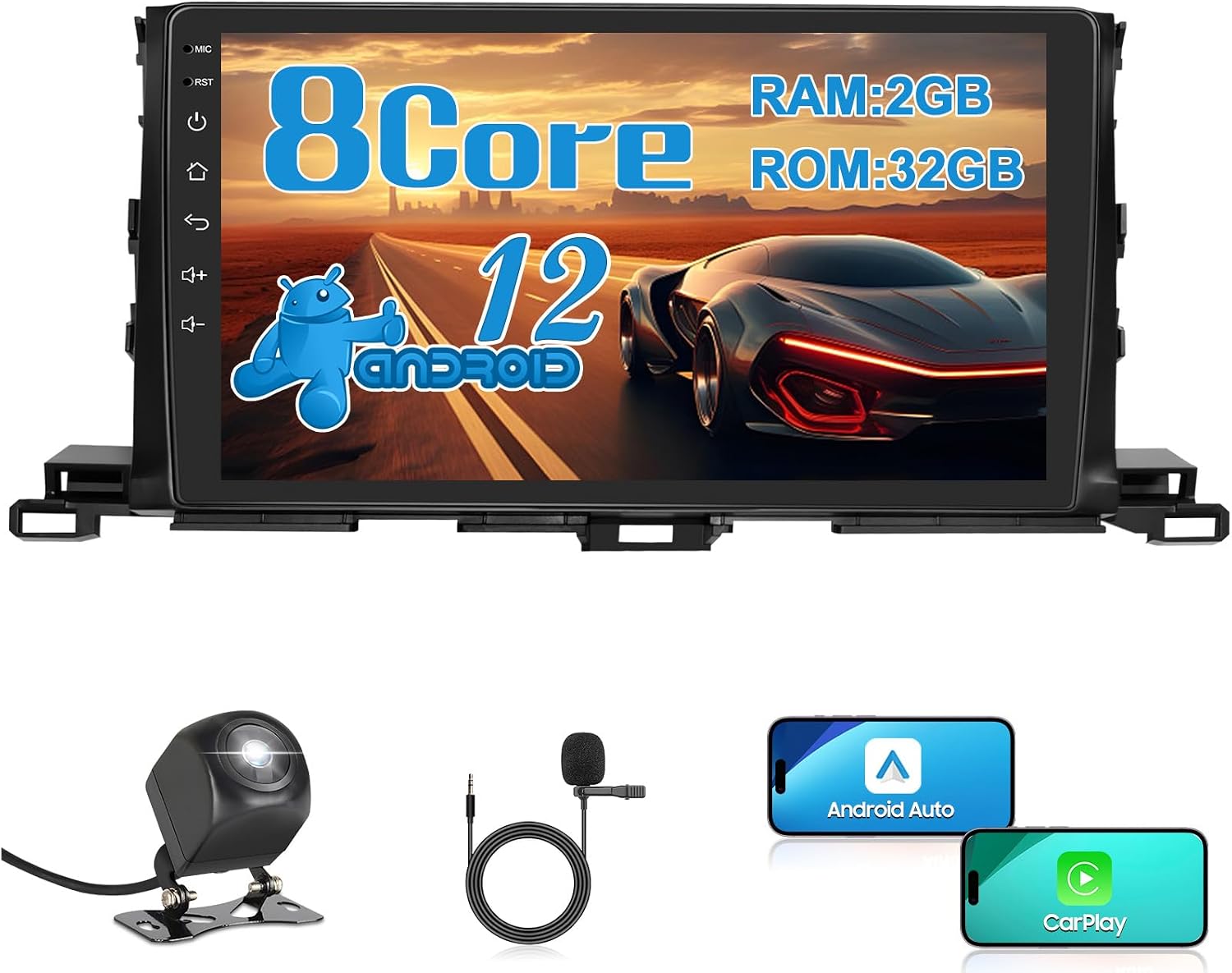 Car Stereo Radio for Toyota Highlander 2015-2019