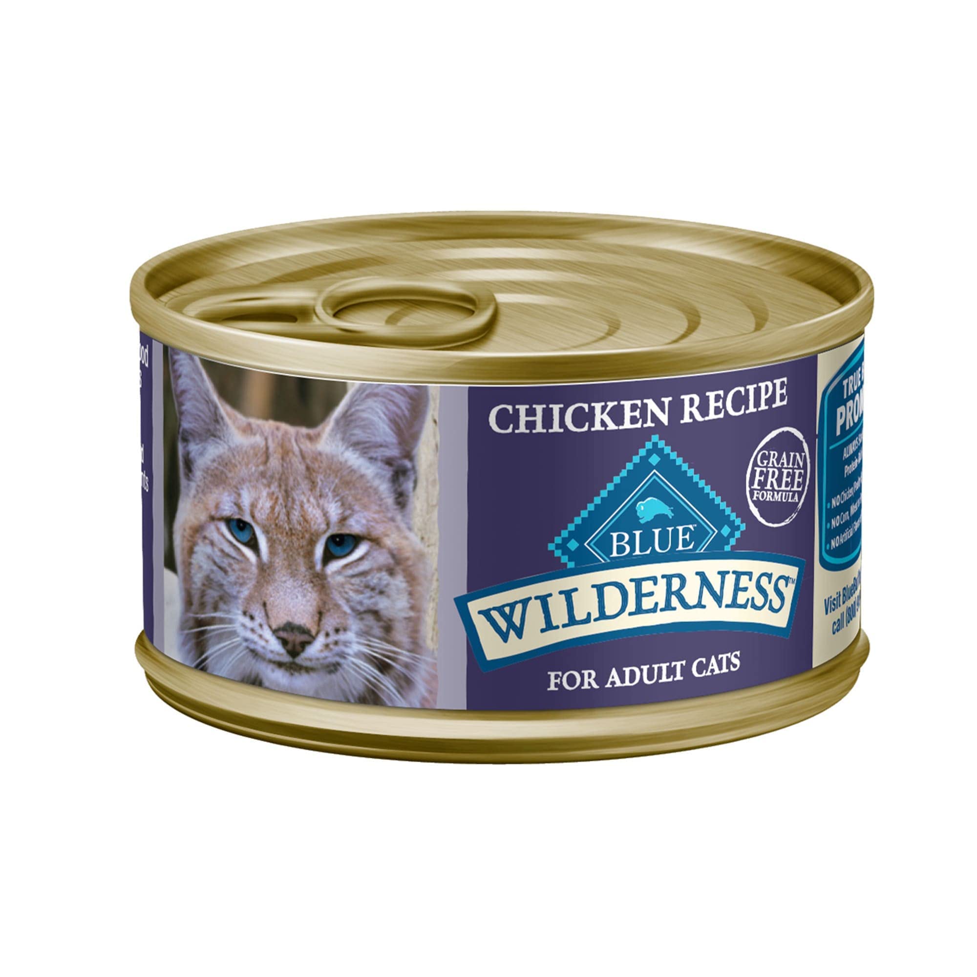 Blue BuffaloWilderness High-Protein, Grain-Free Natural Chicken Pate Wet Food for Adult Cats, 3 oz., Case of 24