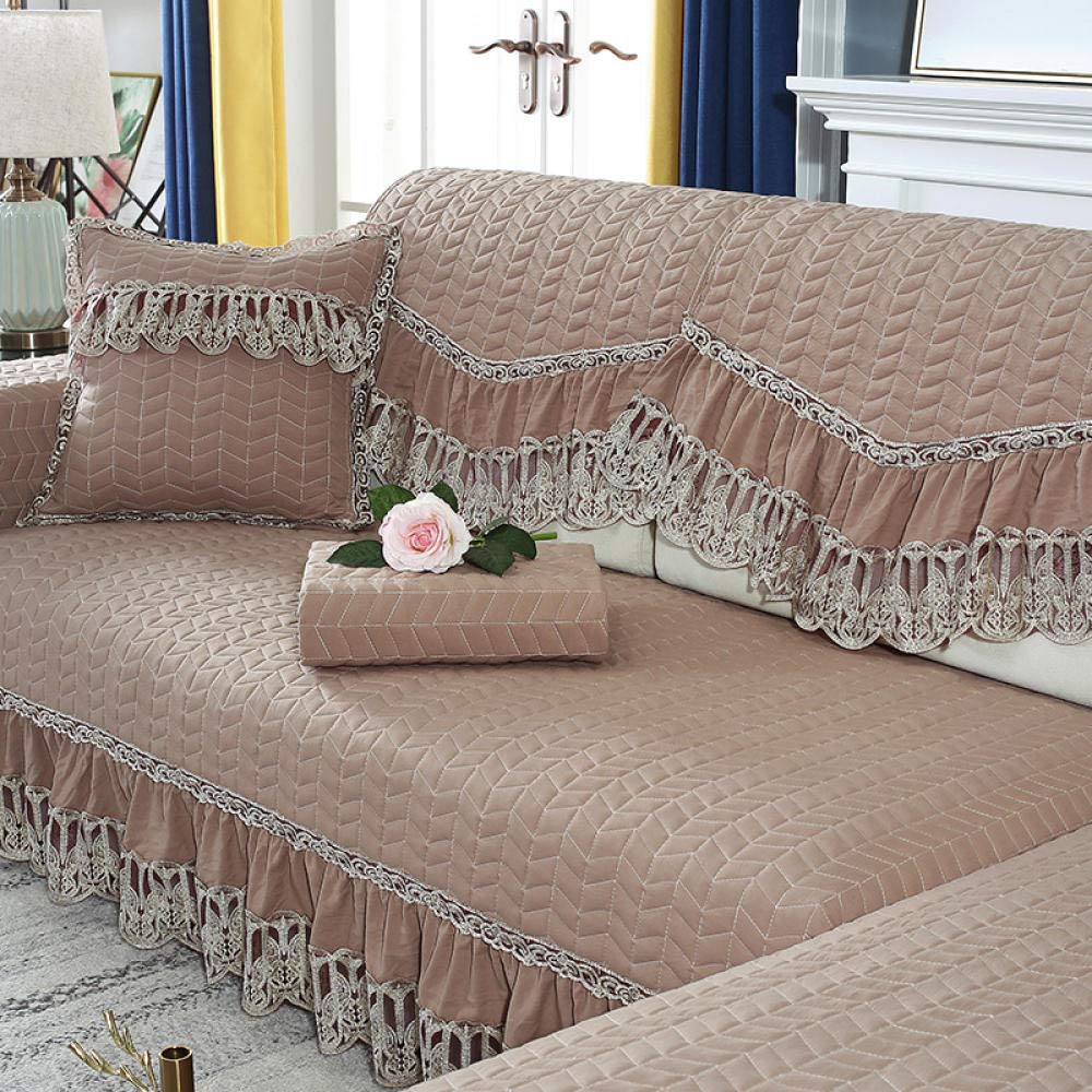 OKJK Sofa Cushion Non Slip,Sofa Cushion Non-Slip Modern Home Sofa Cover Four Seasons Universal@Bean Paste_45*45Cm Hug Pillowcase(1Pcs)