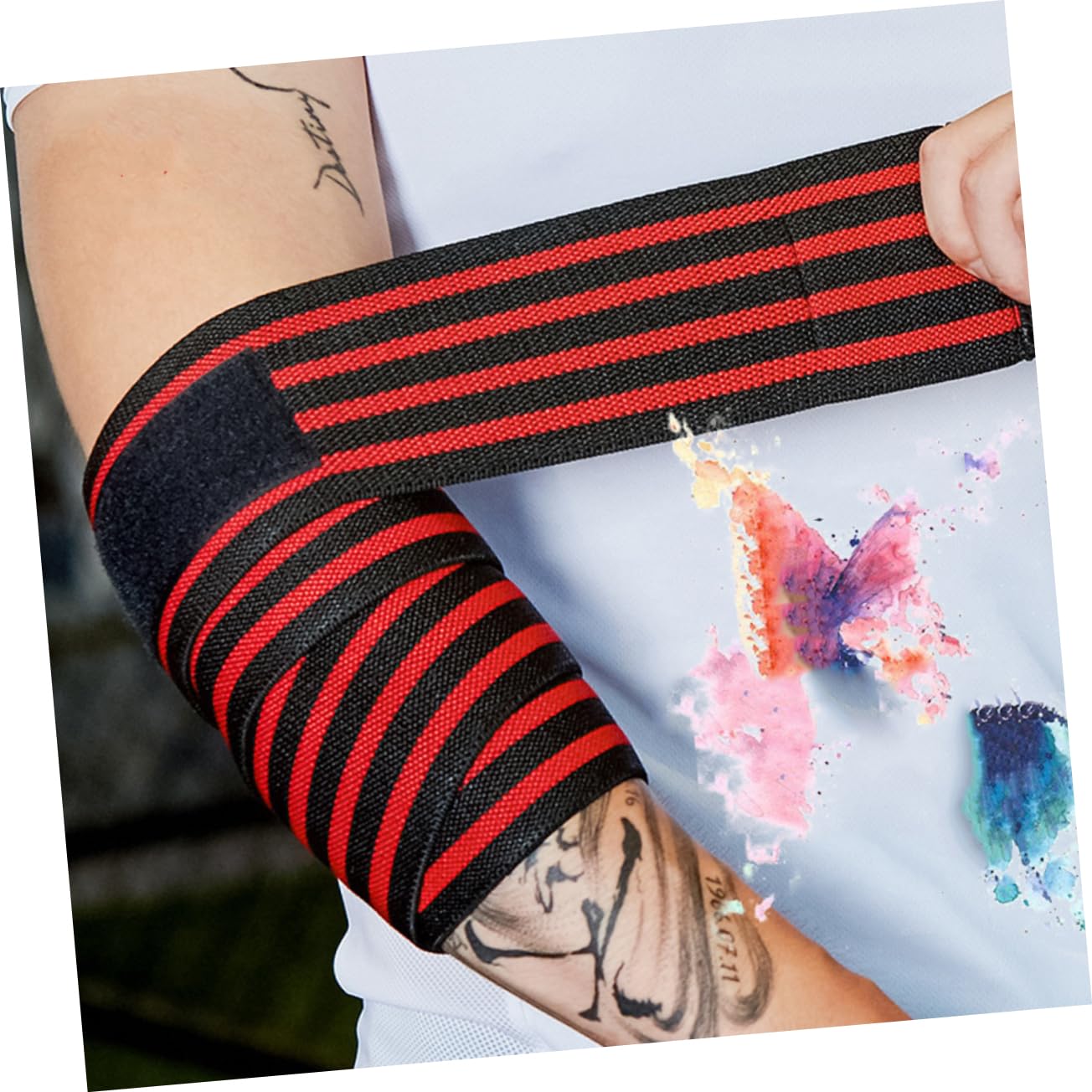 Beavorty 1 Pair Elbow Wrap Compression Elbow Brace Sleeve for Sports Fitness Baseball Super Sweat Absorption