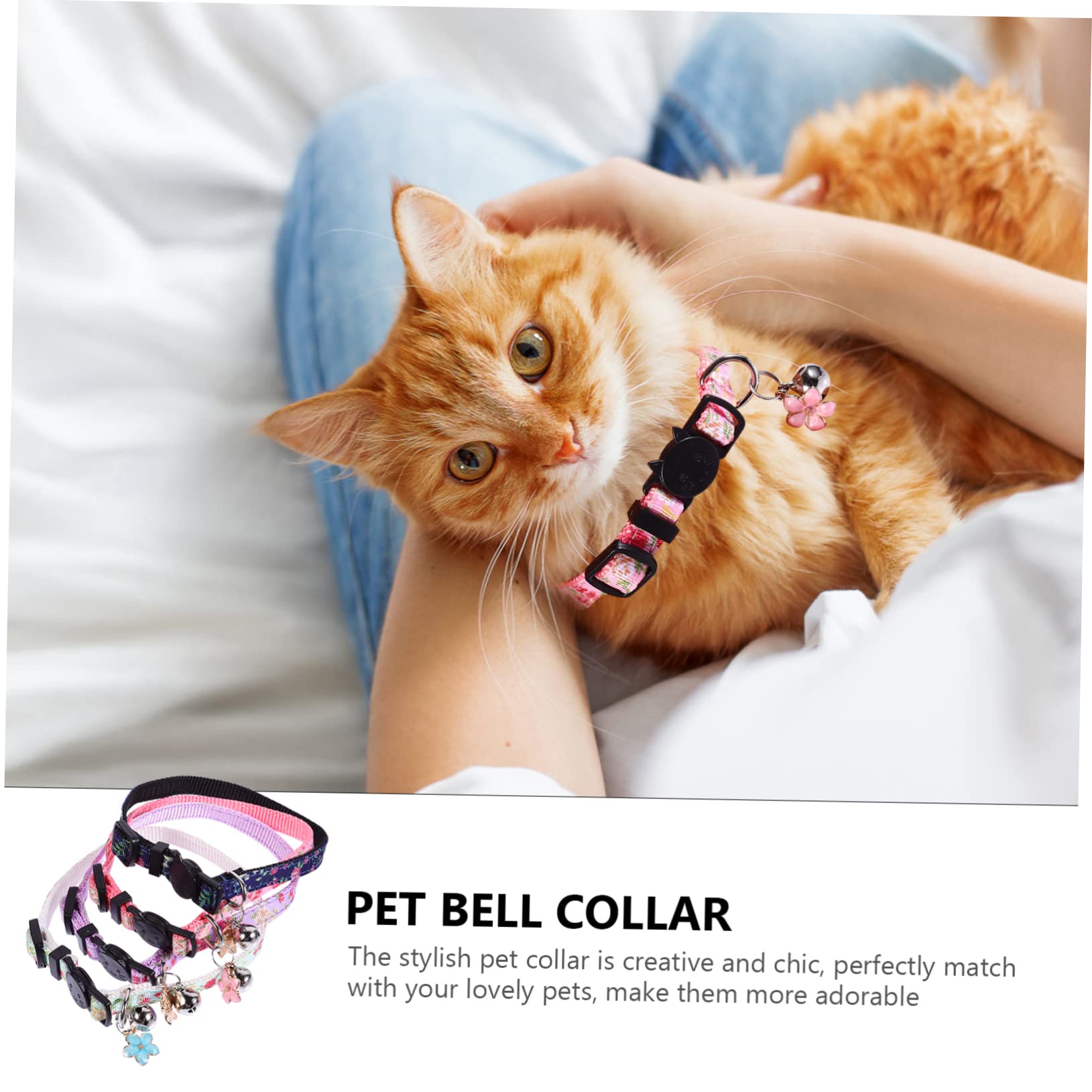 BESPORTBLE 12piezas Collar Floral para Gatos De Diseño De Flores Collar De Seguridad y Accesorio para Mascotas Marino