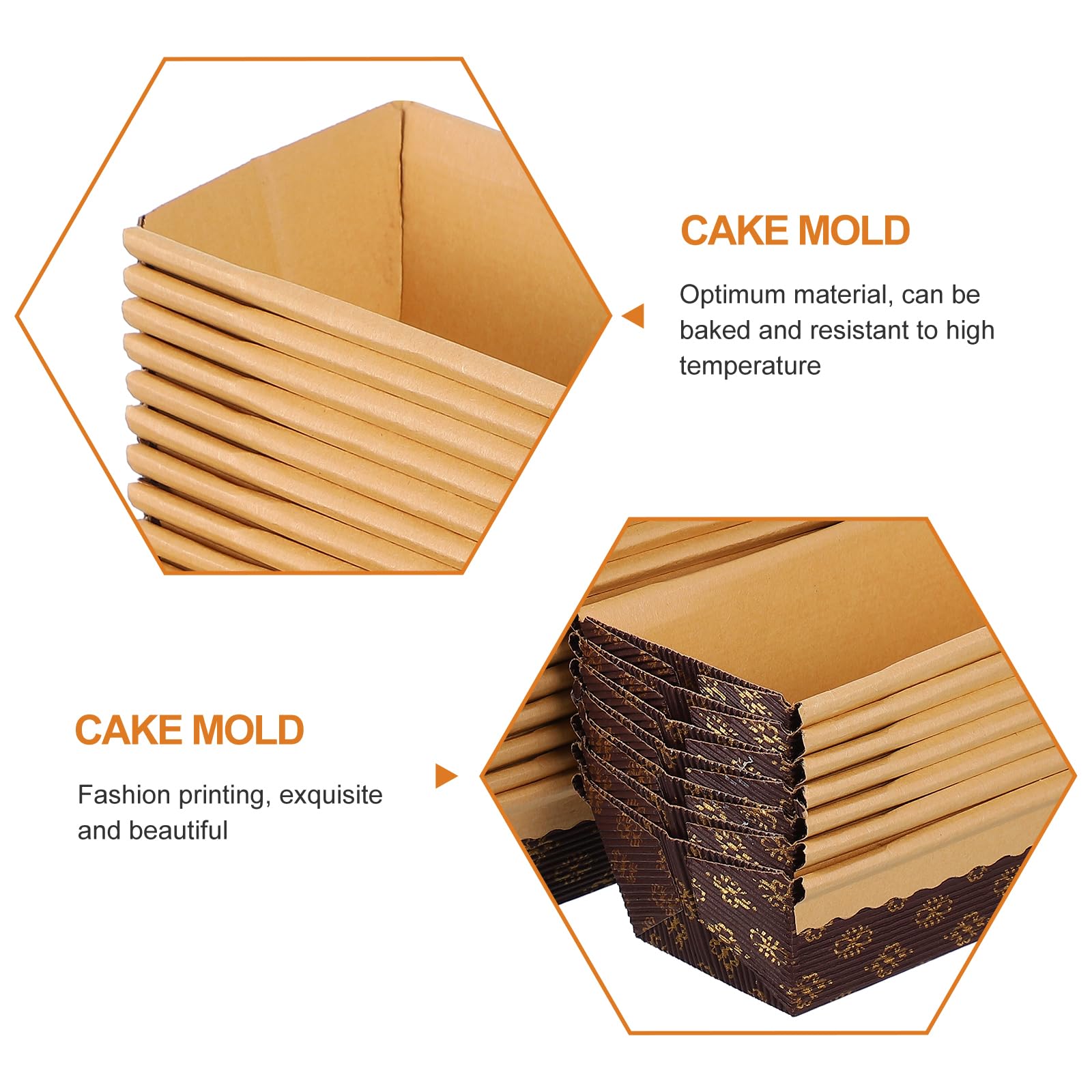 Lot de 25 moules à gâteau jetables en papier sulfurisé pour la cuisson du, des muffins, des gâteaux, 16,5 x 9 x 5 cm – Moules en papier marron pour gâteaux