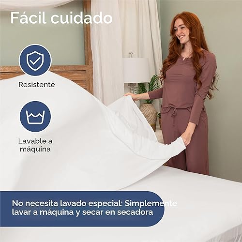 Miniatura 7 de Juego de sábanas tamaño King de 4 piezas - Juego de sábanas cómodas, transpirables y refrescantes - Ropa de cama de lujo para hotel para mujeres,
