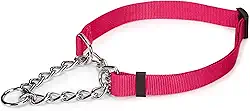 Guardian Gear Coleira de cachorro estilo estrangulador gamarra ajustável rosa 33-45 cm