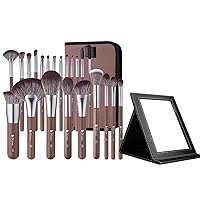 Vista 1 de DUcare Pinceles de maquillaje profesional con bolsa+espejo de tocador plegable con soporte