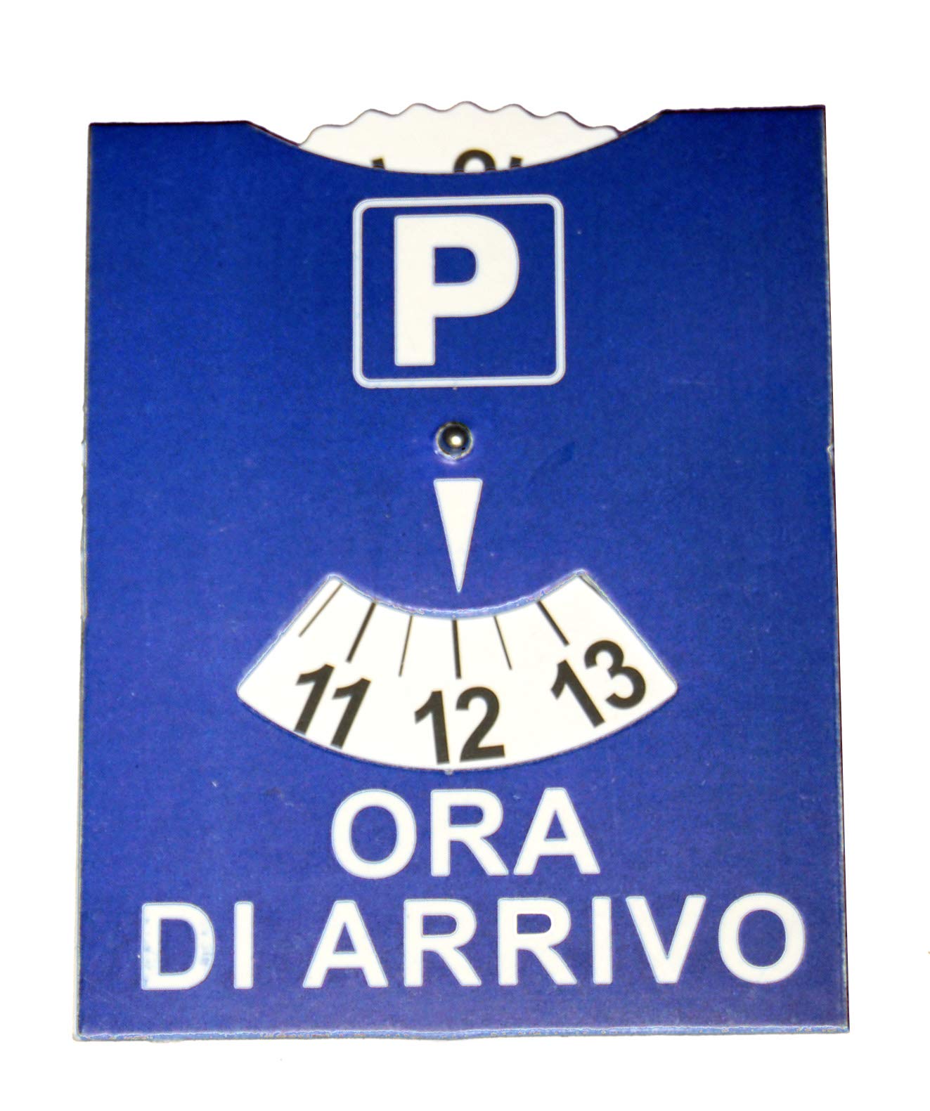 Disque Horaire De Stationnement Bleu - 10.9 X 14.4 Cm - Avec Poche PVC Transparente & Numéros D'urgence Au Dos - Heures 8h-20h