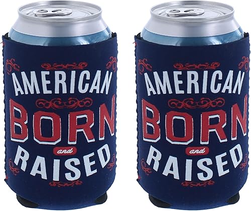 Kolder Enfriadores de botellas patrióticos de Estados Unidos de neopreno, funda de neopreno, soportes para bebidas