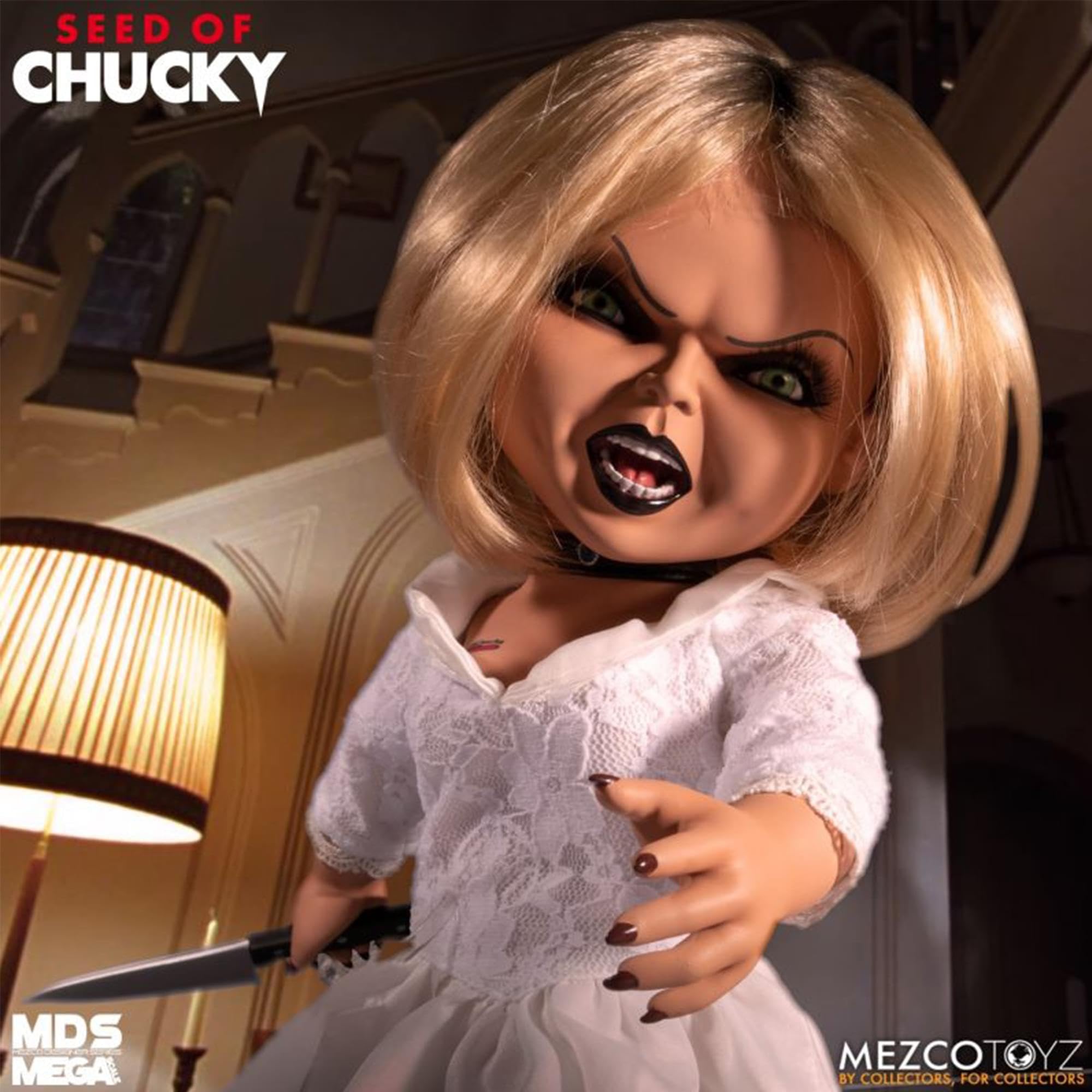 Child's Play Seed of Chucky MDS Mega Scale 15 inch Talking Tiffany Doll, White, One Size