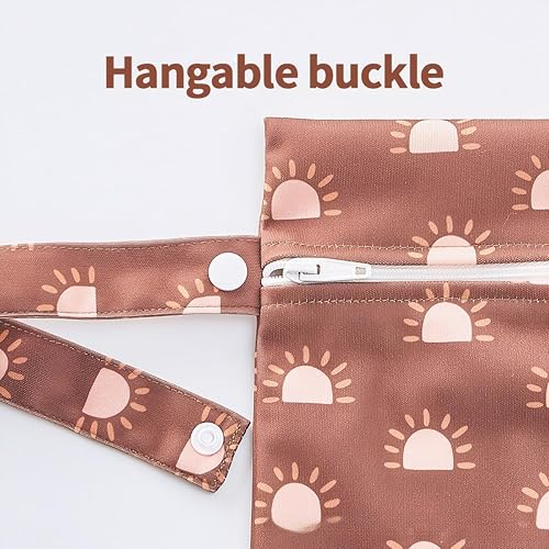 Miniatura 8 de Bolsa húmeda para bebé, traje de baño, bolsa de pañales y viajes, impermeable, reutilizable, a prueba de fugas, para ropa húmeda, trajes de baño,