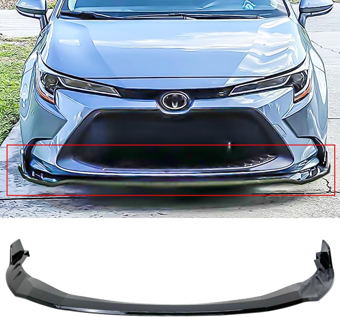 Amazon.com: FITS 2020-2024 TOYOTA COROLLA SEDAN LE/XLE GLOSSY BLACK V ...