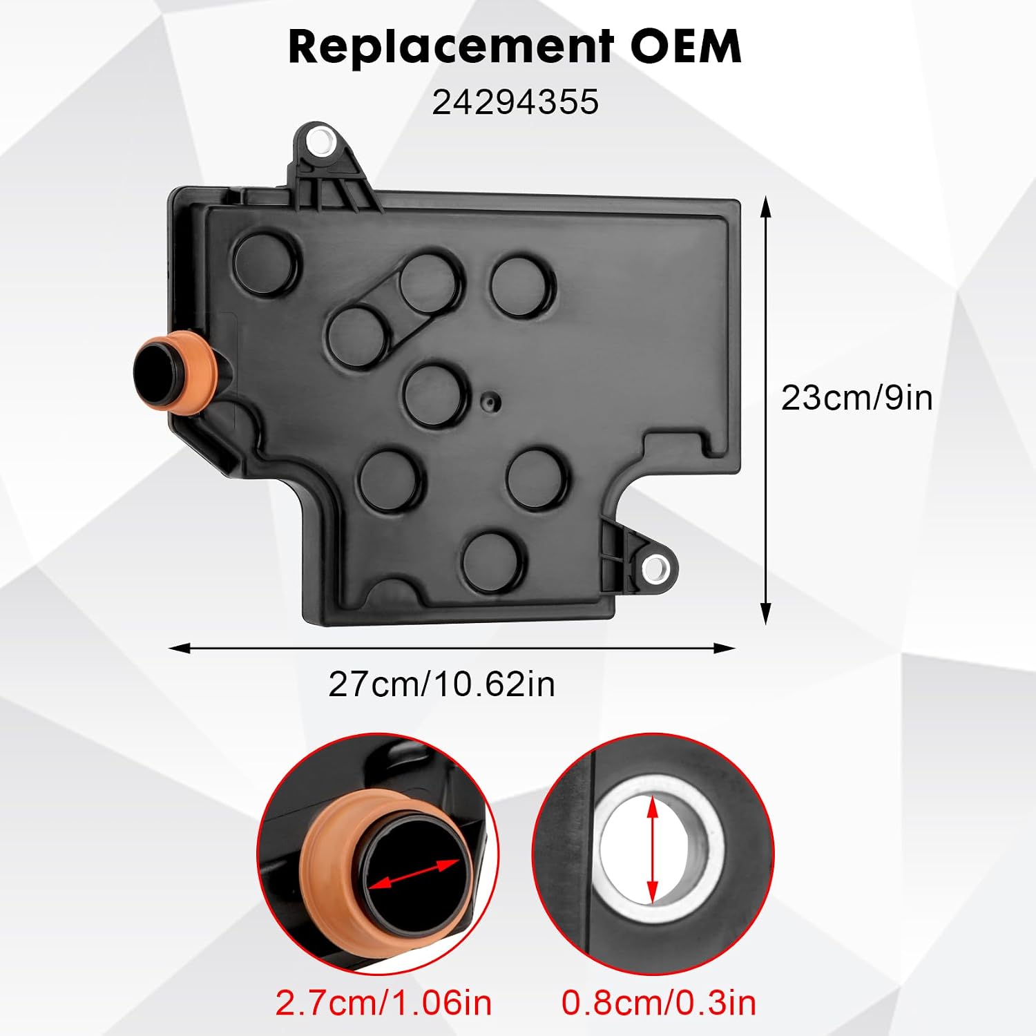 10L60 10L80 10L90 Transmission Filter with Gasket 24294355 Compatible with GMV Sierra 1500 Yukon, Chevy Camaro Silverado Suburban Tahoe, Cadillac CT4 CT5 CT6 Escalade