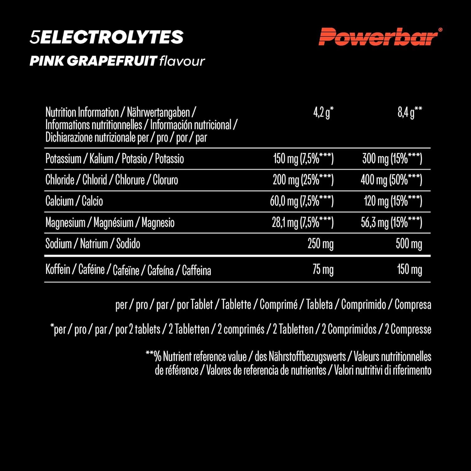 Powerbar 5 Electrolytes - Brausetabletten mit 5 Elektrolyten - je 10 Brausetabletten pro Röhrchen (5er Mixbox)