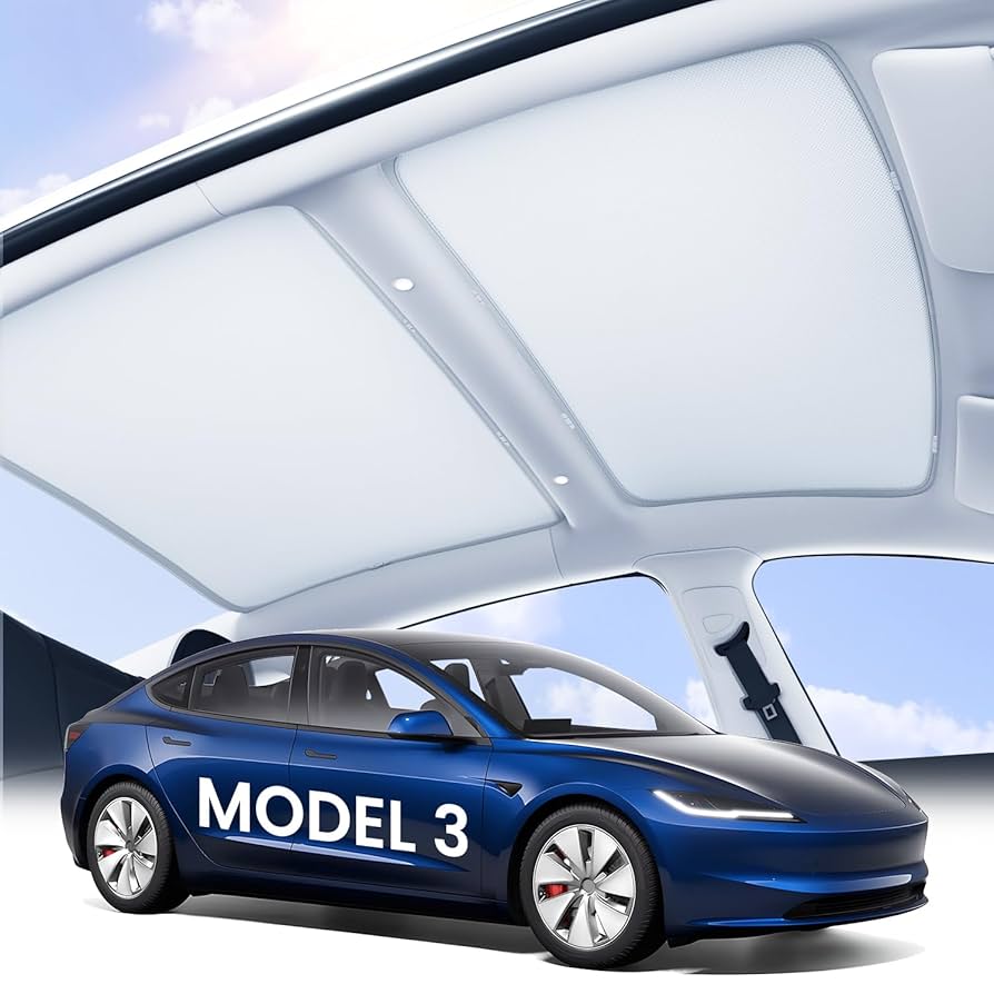Tesla Model 3 ルーフサンシェード 2017-2023 Amazon.com: SUMK Sunshade Roof for Tesla Model 3 2023 2022