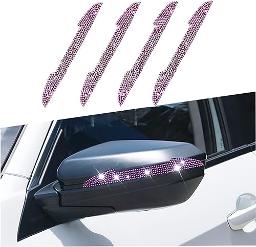 4 piezas de diamantes de imitación brillantes para puerta de automóvil, protector de borde de puerta de automóvil, accesorios exteriores de