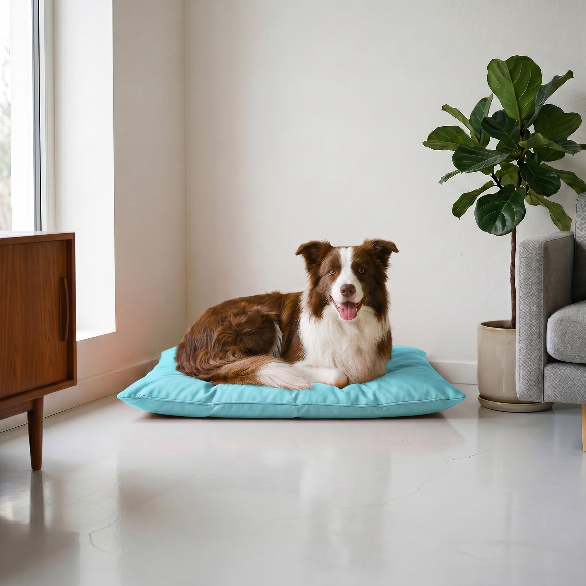 Coussin matelassé pour chat et chien Maxy | Le tapis bleu idéal pour le salon