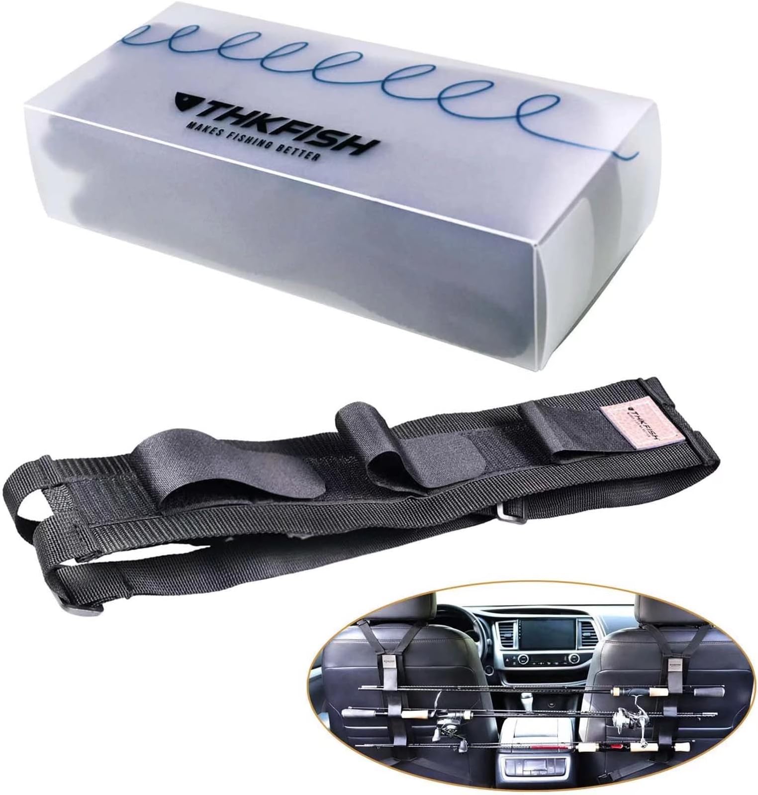 THKFISH Vehicle Fishing Rod Holder Fishing Rod Rack Fishing Pole Holder for Truck SUV Wagons Vans Handle Style