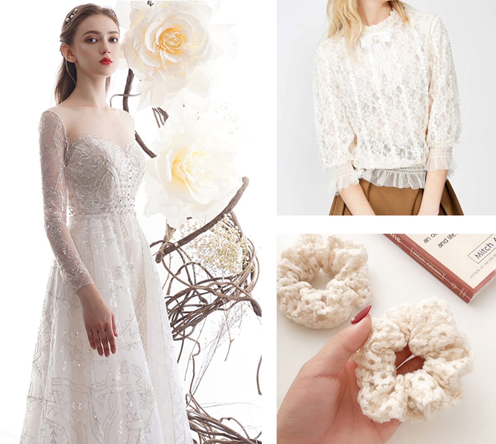 Nastro Di Pizzo Con Occhielli | 150cm Larghezza | Per Matrimoni E Cucito | Venduto A Metro