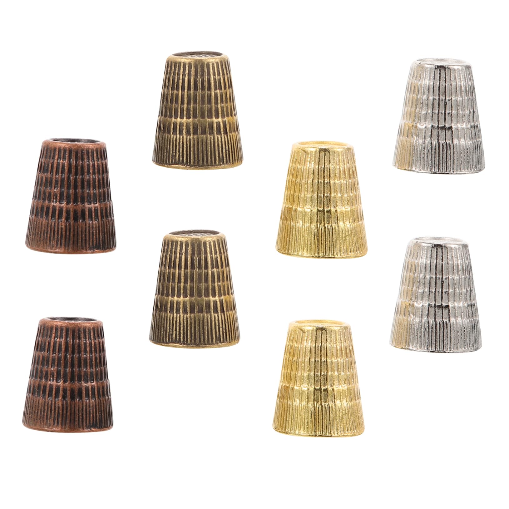 MUELODSIC 8Pcs Convenient Sewing Thimble Durable Finger Protectors for Hand Sewing Quilting Crafting Lightweight Design for DIY Projects and Embroidery