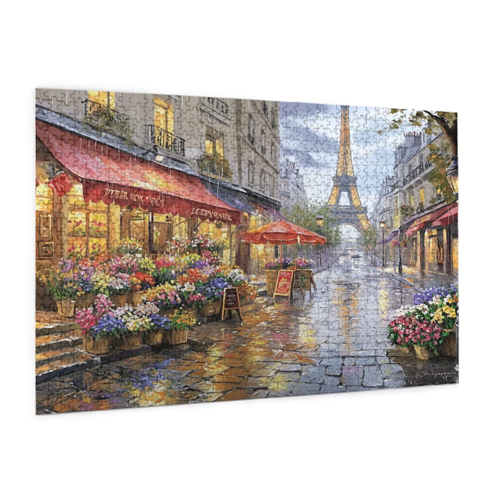 Puzzle 5000 Pezzi Francia Puzzle Adulti,DIY Street Puzzles Legno con Scatola Regalo,Puzzles Giochi Rilassamento e Intelligence,Gioco Familiare,Regalo Uomo e Donna,Home Room Decorazione,105x156cm,p222t