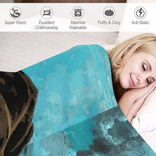 Miniatura 4 de Luoivur Manta de franela de forro polar de franela con diseño de cachorro y perro de granja de Rottweiler, con aire acondicionado para sofá, sala de