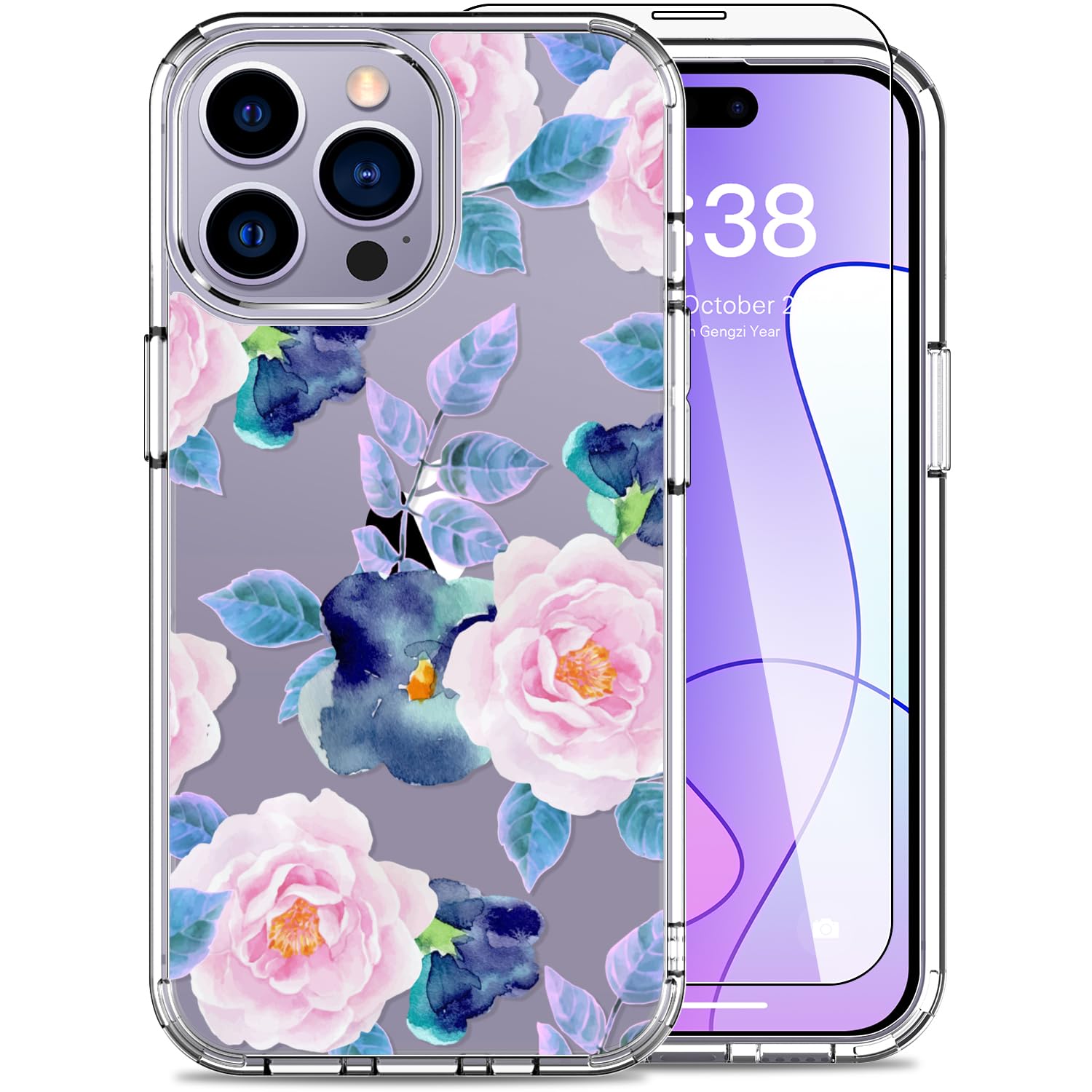 LUHOURI IPhone XX Pro Case With Screen Protector - Crystal Clear Case