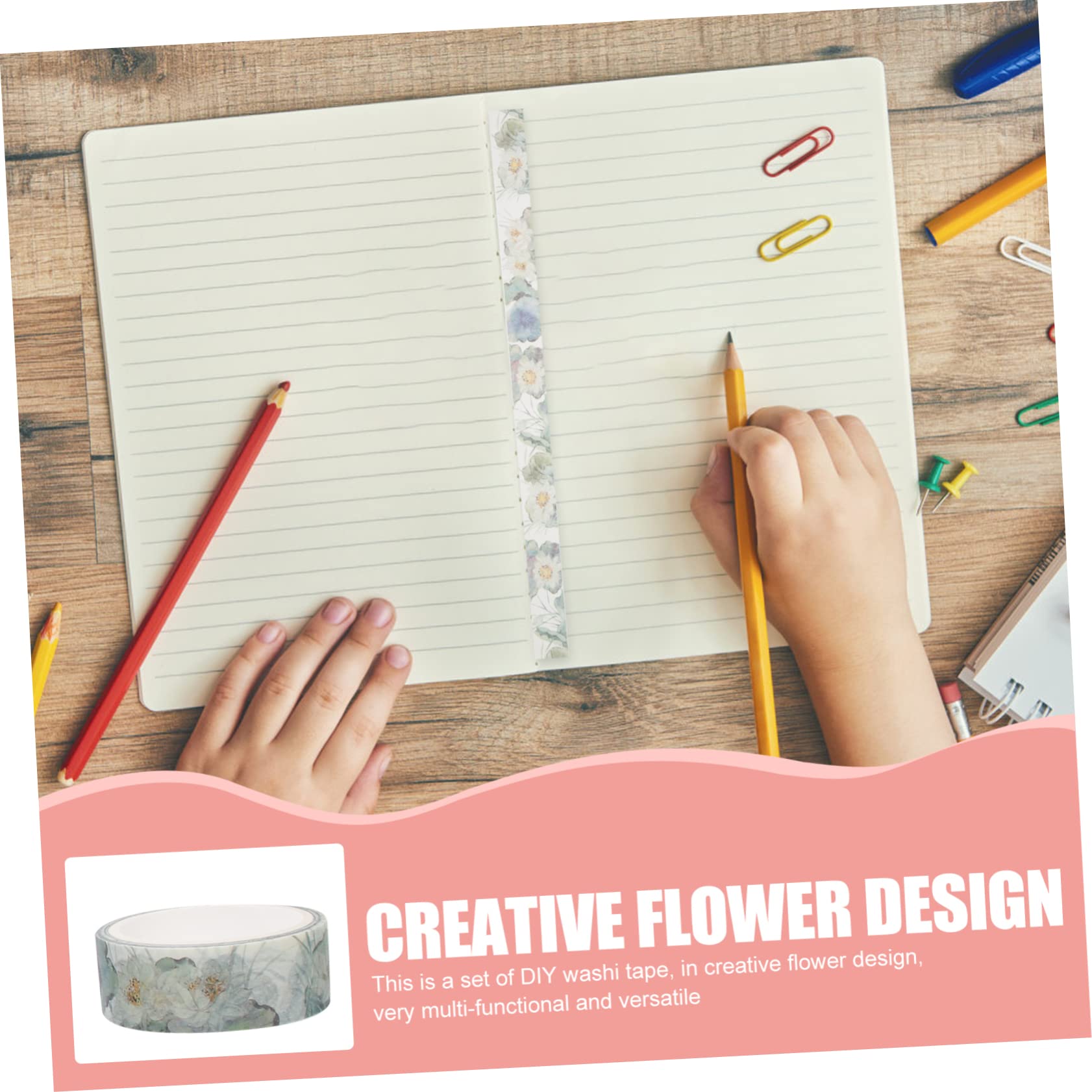 NUOBESTY 60rollen Floral Washi Tape Dekorative Klebebänder Für Scrapbooking Journaling Und Bastelprojekte Romantische Herz-designs Einfach Zu Verwenden Tragbar Und Vielseitig