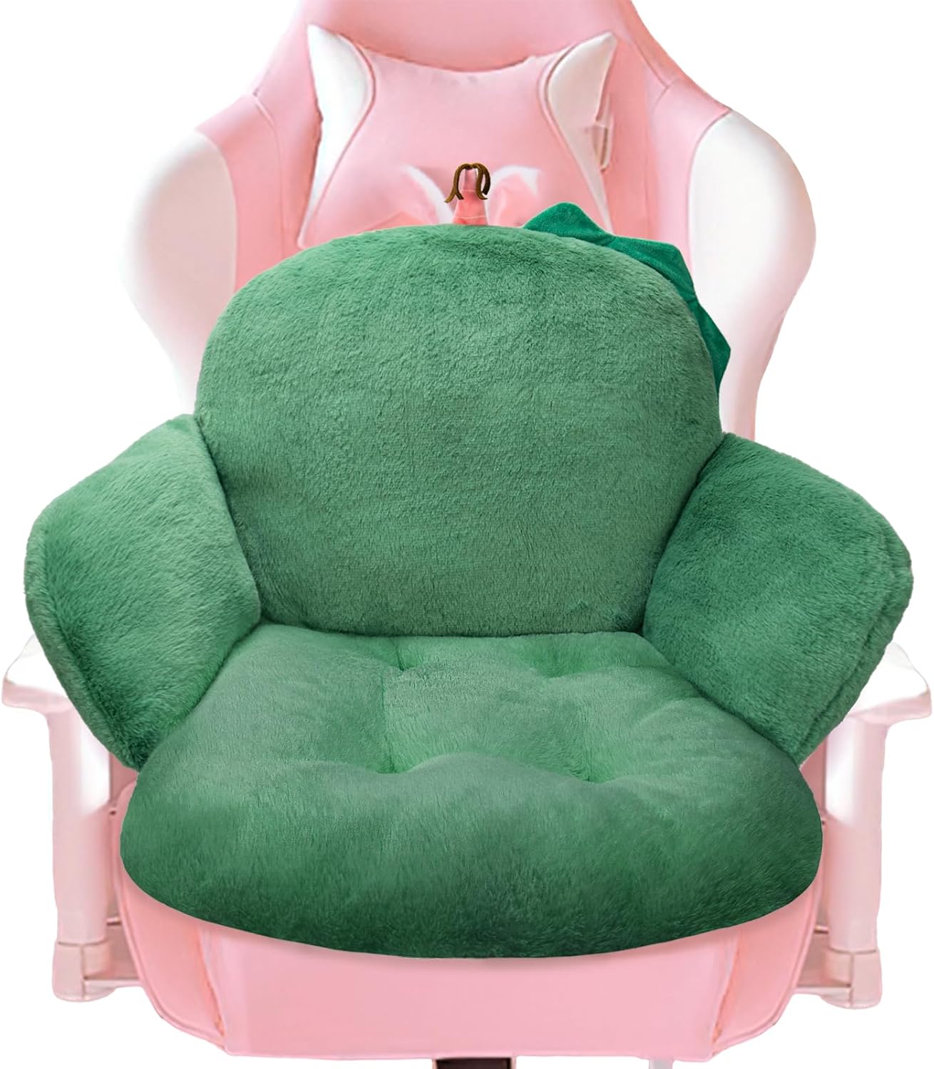 QIUODO Cute Chair Cushion, Gaming Chair Cushion with Backrest NonSlip, Comfy Seat